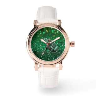 Faszinierender Aufstieg: Der grüne Funkelfrosch Armbanduhr