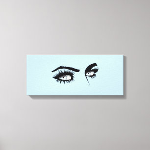 Faszinierender Schwarz & Blau-Zeitgenössischer Bli Leinwanddruck