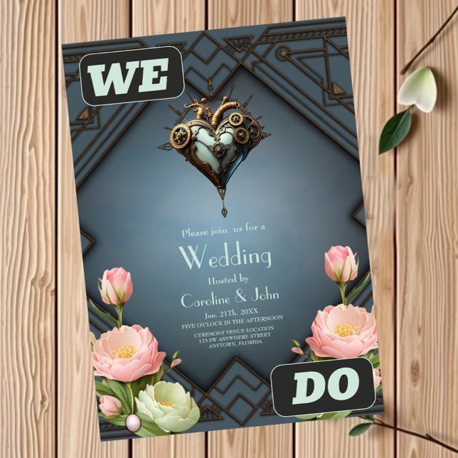 Faszinierendes Dampfherz Einladung (Von Creator hochgeladen)