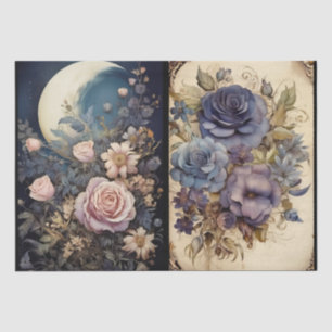faszinierendes Deko der Fantasy Gothic Florals Seidenpapier