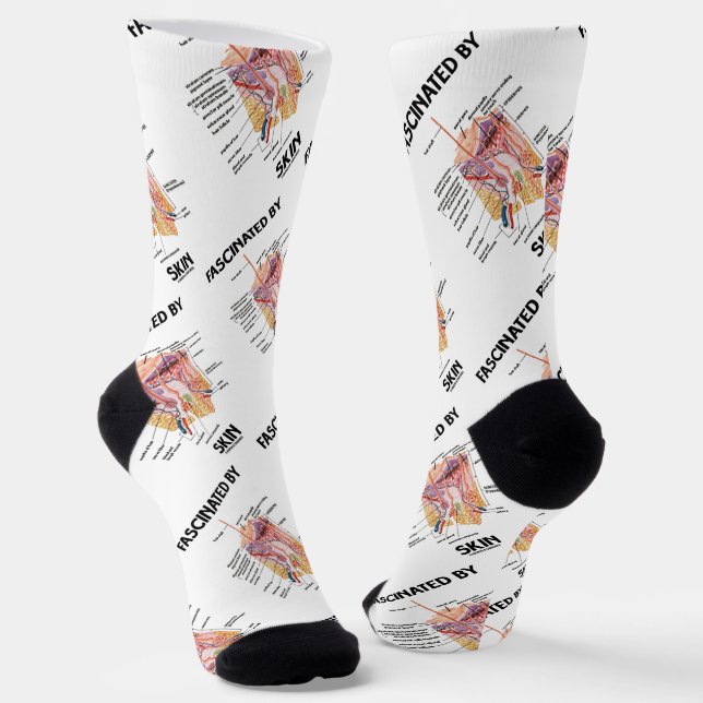 Fasziniert von der Haut (anatomische Hautschichten Socken (Gewinkelt)