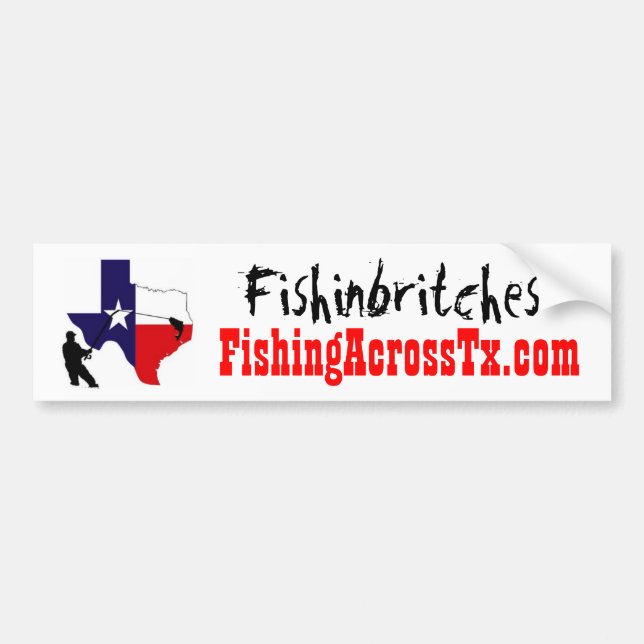 fat%20logo%20#001_AZ, FishingAcrossTx.com, Fisch.. Autoaufkleber (Vorne)