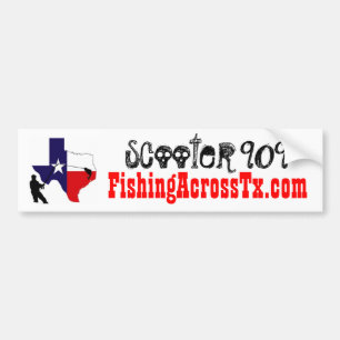 fat%20logo%20#001_AZ, FishingAcrossTx.com, scoo... Autoaufkleber