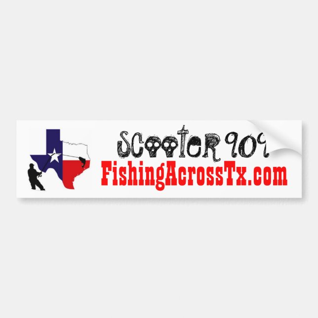 fat%20logo%20#001_AZ, FishingAcrossTx.com, scoo... Autoaufkleber (Vorne)