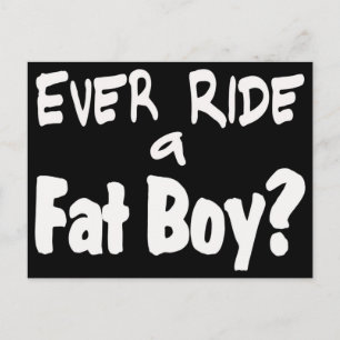 Fat Boy Fahrer Postkarte