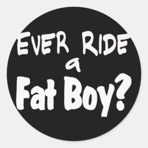 Fat Boy Fahrer Runder Aufkleber