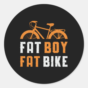 Fat Boy Fat Bike Biker MTB Radsport Fatbike Runder Aufkleber