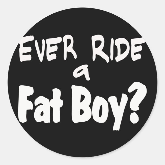 Fat Boy Rider Runder Aufkleber (Vorderseite)