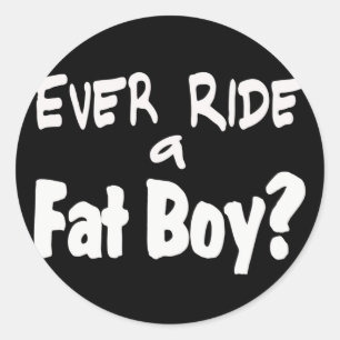 Fat Boy Rider Runder Aufkleber