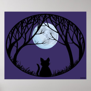 Fat Cat Art Poster Niedlich Cat Lover Prints Poste