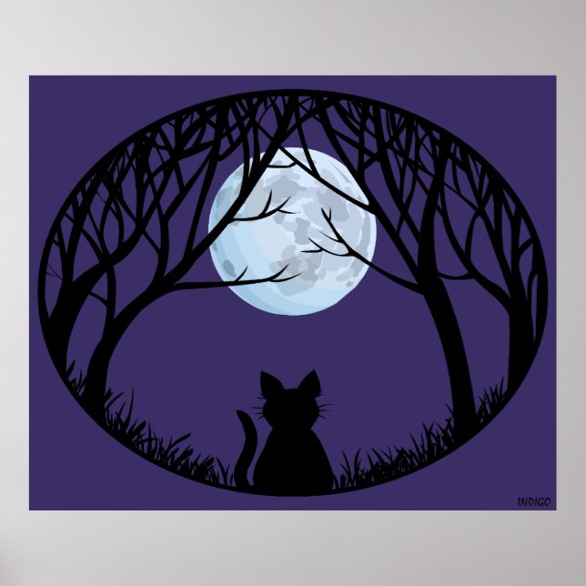 Fat Cat Art Poster Niedlich Cat Lover Prints Poste (Vorne)