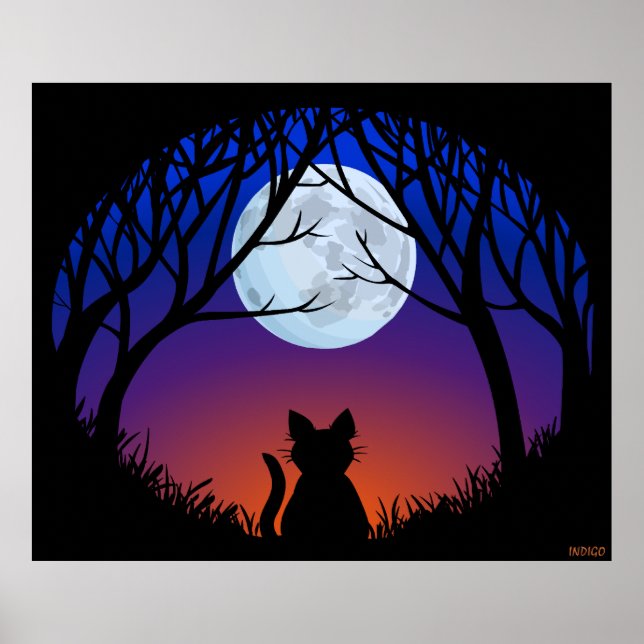 Fat Cat Art Poster Niedlich Cat Lover Prints Poste (Vorne)