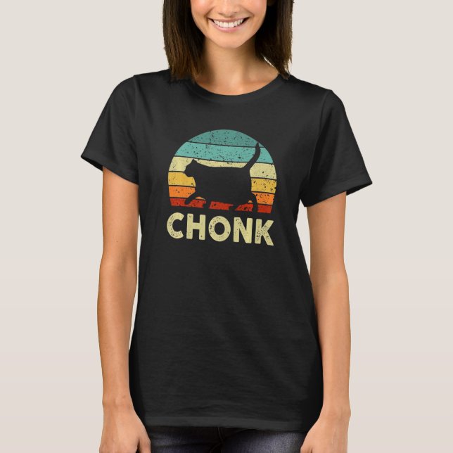 Fat Cat Chonk Meme Parody Random T-Shirt (Vorderseite)
