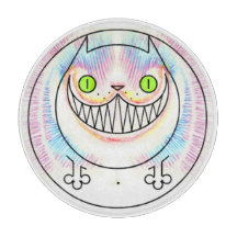 Fat Cat Happy Cat Cheshire Cat Grin Chopping Board