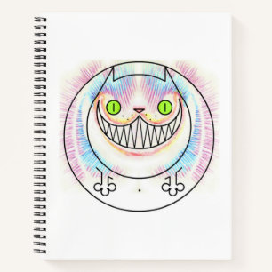 Fat Cat Happy Cat Cheshire Cat Spiral Notebook Notizbuch