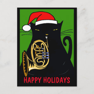 Fat Cat Happy Holiday Postkarte