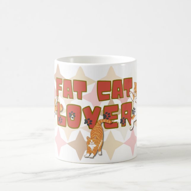 Fat Cat Lovers Mug Kaffeetasse (Mittel)