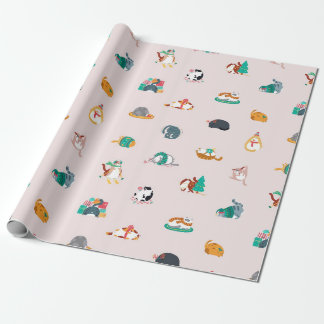 Fat Cat Weihnachtsmuster Geschenkpapier