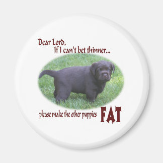 Fat Chocolate Labrador Welpe Spaß Magnet
