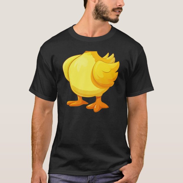 fat cute yellow duck body costume halloween cospla T-Shirt (Vorderseite)