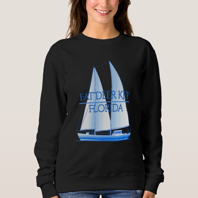 Fat Deer Key Florida Küstensegel Sweatshirt (Vorderseite)