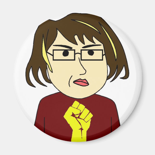 Fat Girl Fights Back Magnet (Vorne)