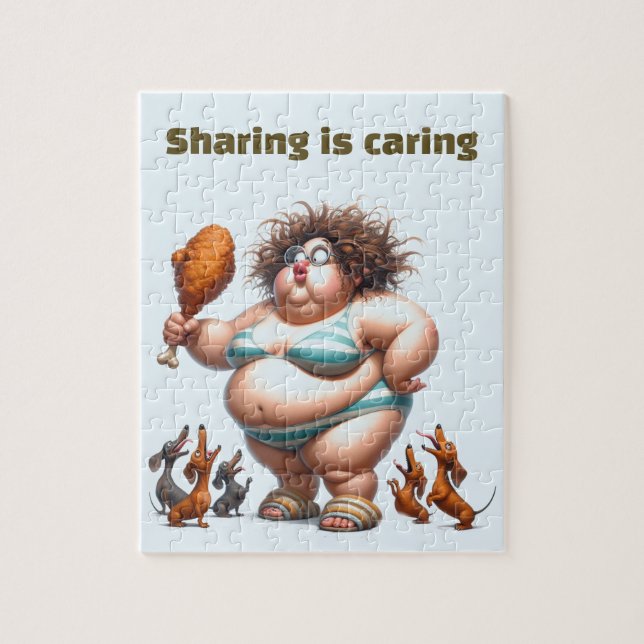 Fat Lady Chicken Puzzle (Vertikal)