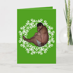 Fat Man Big Fat Weihnachten! Merkwürdige Grußkar Feiertagskarte