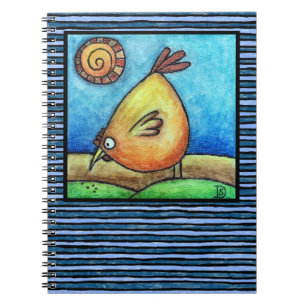 Fat Orange Bird Notizblock