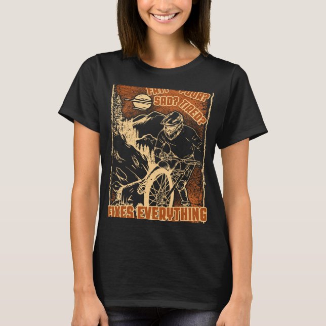 Fat Poad Downhill MTB und Cyclist T-Shirt (Vorderseite)