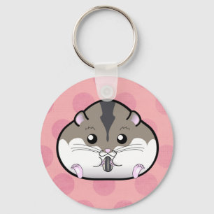 Fat Russian Zwarf Hamster Schlüsselanhänger