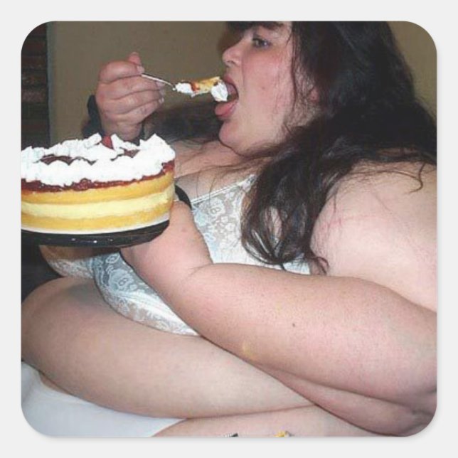 Fat Stupid Slob Grob out Funny Sticker (Vorderseite)