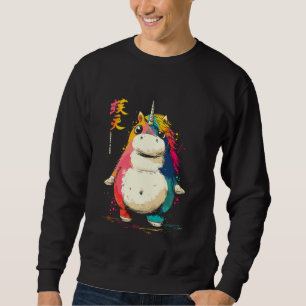 Fat Unicorn Japanisch Art Legendary Rare Unicorn 1 Sweatshirt
