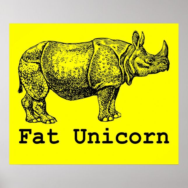Fat Unicorn Poster (Vorne)