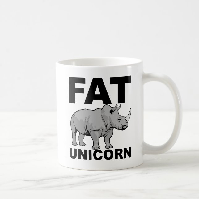 Fat Unicorn Rhino Funny Mug Kaffeetasse (Rechts)