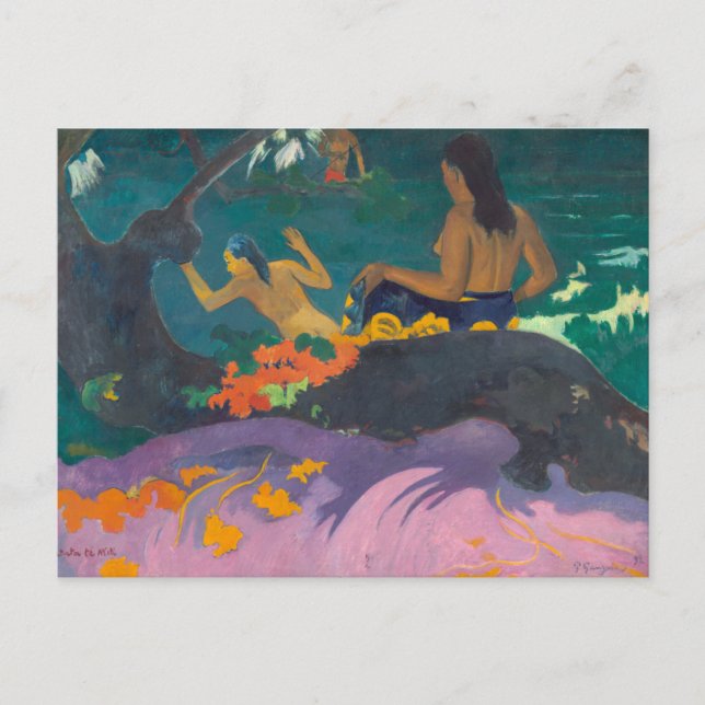Fatata te Miti von Gaugin Postkarte (Vorderseite)