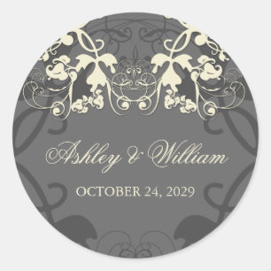 Fatatin Floral Blühte White Wedding Sticker
