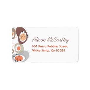 Fatatin Retro Pebbles Custom Address Labels Adressaufkleber