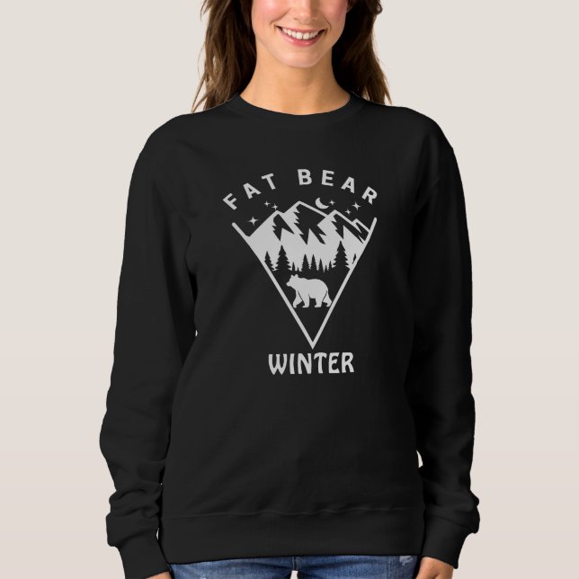 Fatbär Winter & Mountains, Wald, Funny Sweatshirt (Vorderseite)