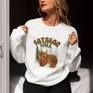 Fatbeerfall, Pine Trees Woodland Wasserfarbe Lüste Sweatshirt