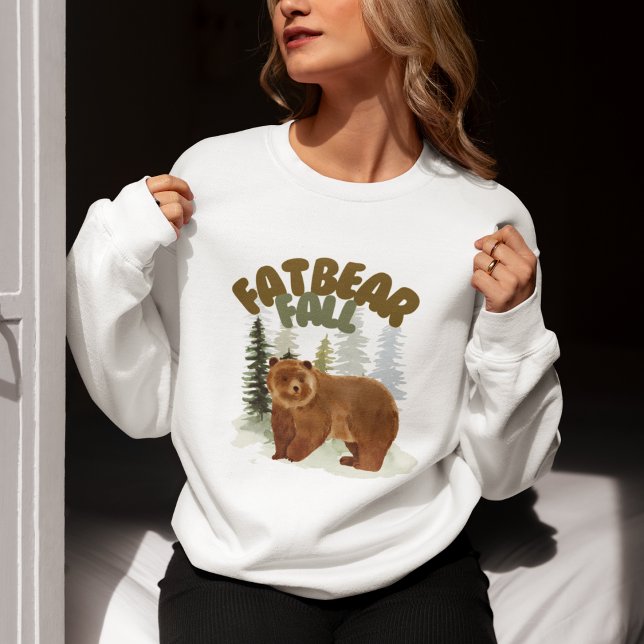 Fatbeerfall, Pine Trees Woodland Wasserfarbe Lüste Sweatshirt (Von Creator hochgeladen)