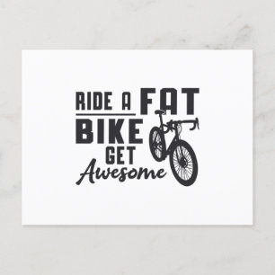 Fatbike fahren ein Fatbike bekommen Awesome Biker Postkarte