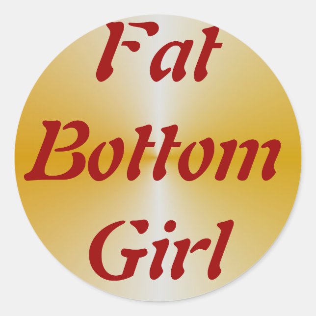 FatBottomGirl Runder Aufkleber (Vorderseite)