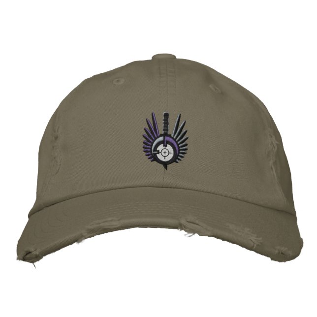 FateofDestinee Distressed Fatigue Green Cap Bestickte Kappe (Vorderseite)
