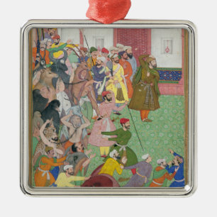 Fatepur Sikiri, 1573: Hasain Quli Khan-l Jahan vor Ornament Aus Metall