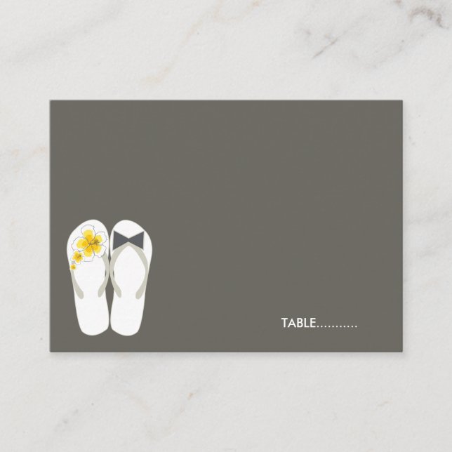 Fatfatin Beach Hibisken Flip Flops Guest Place Car Platzkarte (Vorderseite)