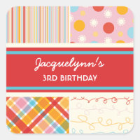 Fatfatin Retro Candy Pink Combo Geburtstagsticker