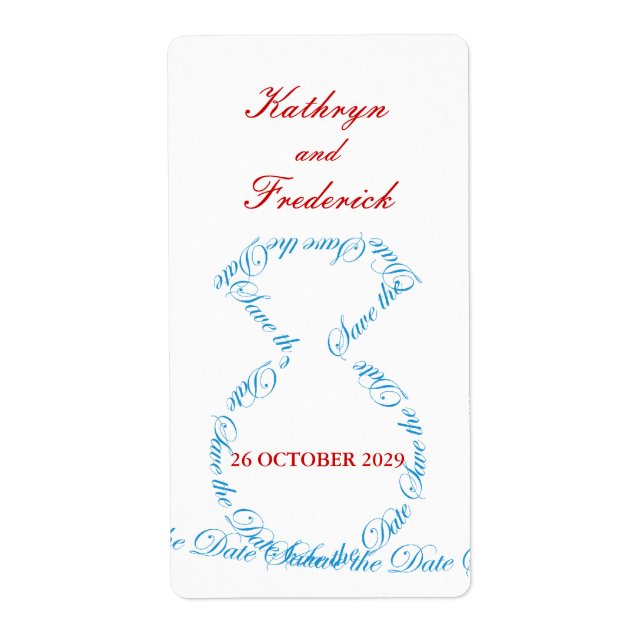 fatfatin Tiff Diamond Ring 2 Save the Date Labels (Vorne)