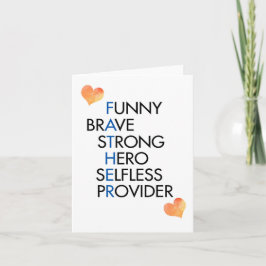 Father Acronym Happy Vatertag Grußkarte Karte