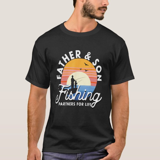 Father and Son Fishing Partners for Life T-Shirt (Vorderseite)
